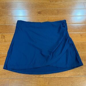 Summersalt Navy Elastic Waist Ruched Swim Skirt Sz. M